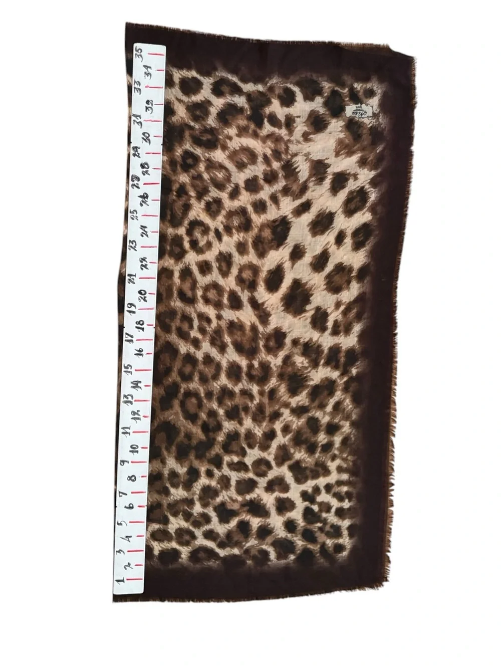 Elegant Leopard Print Wrap Scarf in Brown
